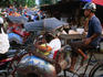Triclist in traffic at Pasar Beringharjo, Jogjakarta.