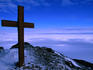 Vince's Cross and Antarctic view from Observation Hill, McMurdo Station.