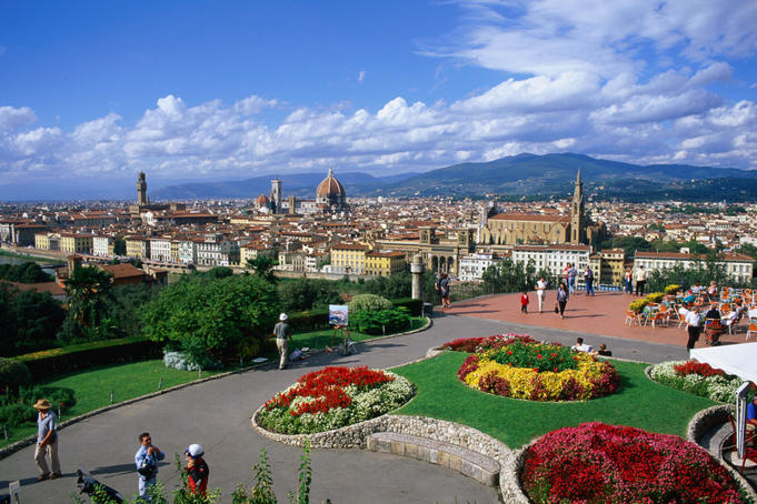 Piazzale Michelangelo and city of Florence.
