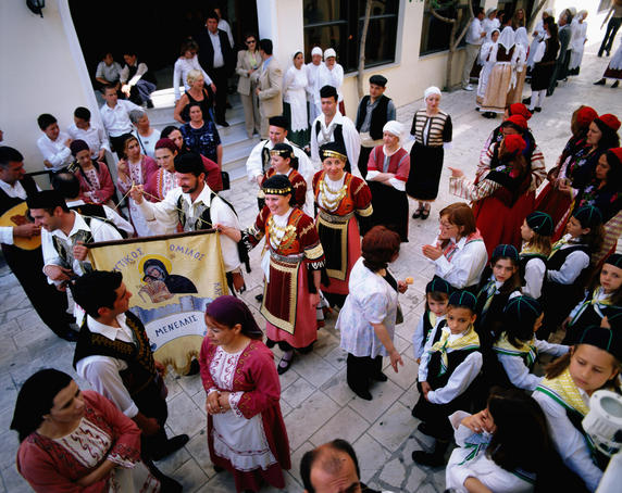 Festival of the Radicals celebrating the union with Greece, St Mark's Square.