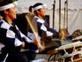 Taiko drum performance at Nakano-shima 'Lark in Park' festival.