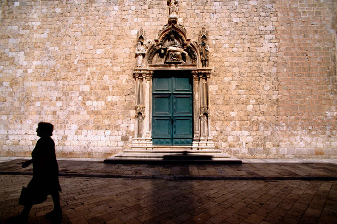 Exterior of Franciscan Monastery on central Placa, Stradun.