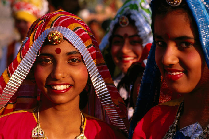 Women in traditional costume.