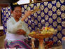 Female priest at marriage ceremony.