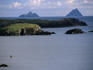 Fishing boat in front of the Skellig Islands.