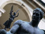 Detail of statue in courtyrad of Pinacoteca di Brera.
