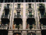 Art Nouveau facade at Via Malpighi.