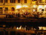 Restaurant along canal Naviglio Grande.