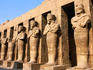 Osiris pillars in courtyard of Temple of Rameses III at Temple of Karnak.