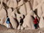 Walking amid fairy chimneys, Turkey
