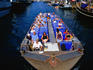 Tourists on canal boat tour, Nyhavn.