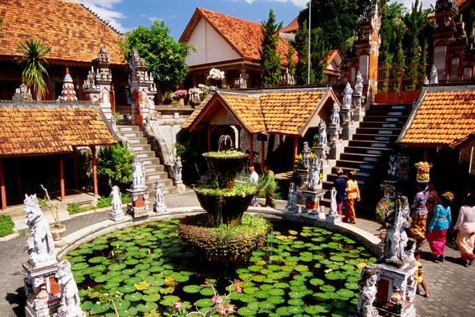 Buddhist monastery in Banjar Tegaha village.