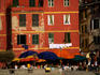 Outdoor restaurant of town in Cinque Terre region.