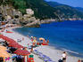 Beach on Ligurian Sea in Cinque Terre region.