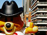 Giant Winnie the Poo character at Stampede Parade.