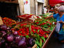 Fresh produce market stall in Ortigia.