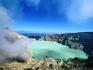 Sulphur Lake and volcanic steam, Ijen Plateau.