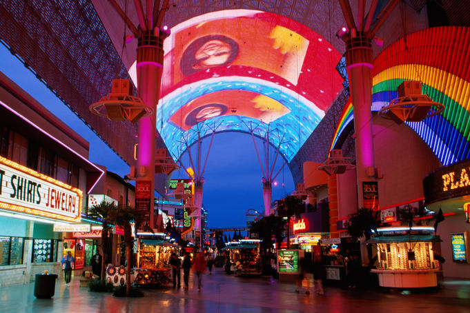 Freemont Street in downtown.