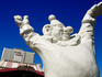 Clown sculpture outside Circus Circus Hotel and Casino.