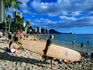 Surfer on Waikiki Beach.