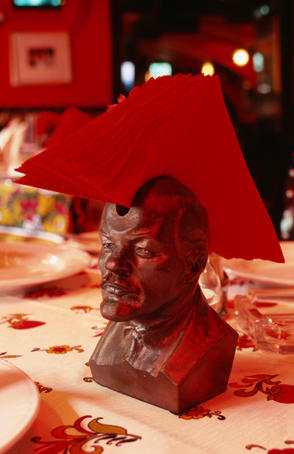 Napkin / serviette holder, Zov Ilycha, Soviet themed restaurant.
