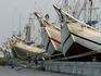 Wooden boats at the old port of Sunda Kelapa.