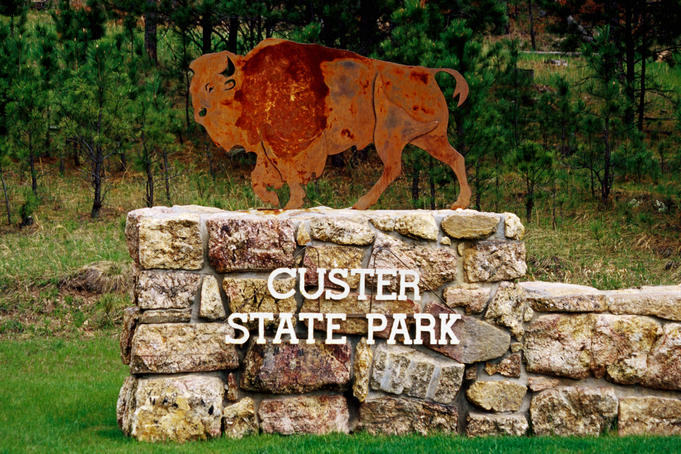 Entrance sign, Custer State Park.