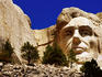 Carving of Abraham Lincoln at Mount Rushmore National Park.