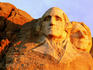 Carving of Washington and Jefferson at Mount Rushmroe National Park.