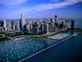 Overhead of Chicago harbour.