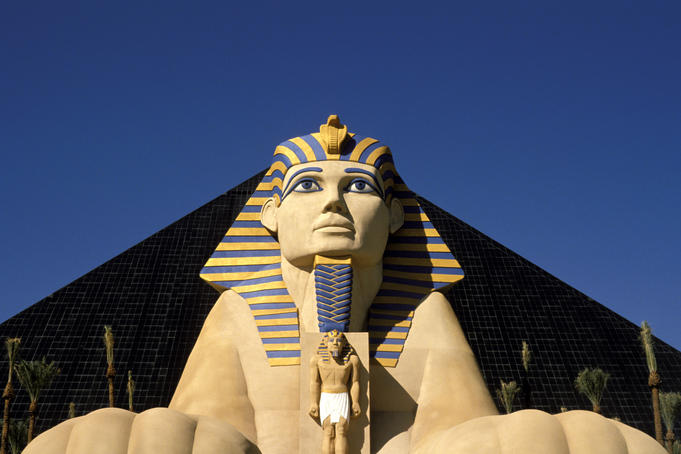 Facade of Luxor resort.