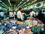 People in confectionary shop on pedestrian mall of Nanjing Donglu.