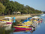 Boats for hire on Maroochy River, Maroochydore.