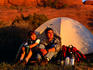 Couple camping at Needles.