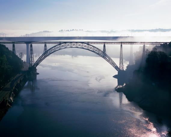 Ponte de Dona Maria Ria over Douro River, Sao Joao.