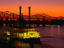 The Natchez Steamship; a venue for dining and gambling on the Mississippi, at night - Natchez, Mississippi