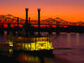 The Natchez Steamship; a venue for dining and gambling on the Mississippi, at night - Natchez, Mississippi