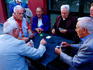 Men playing cards.