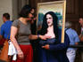 Mona Lisa street performer, Palazzo Vecchio.