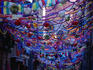 Festival street decorations, Lavapies district.