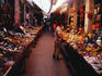 Craft and bric-a-brac market along narrow back laneway in Muslim Quarter.