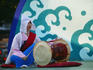 Woman on drum ,of Yoenpoong Korea Traditional Art Company.
