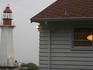 Cabin next to lighthouse at Lighthouse Park, West Vancouver.