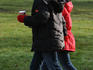 Walking on wintry day at Kitsilano Beach.