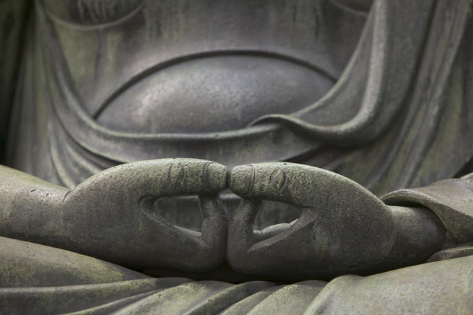 Detail of Buddha statue at Senso-ji.
