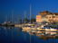 Early morning view across harbour, Alpes-Maritimes region.