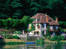 House on the bank of Dordogne River, Correze region.