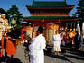 Jidai matsuri waiting for event ceremony at Heian-jingu.