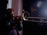 French Quarter, street musician playing trombone.