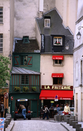 Historic small buildings.